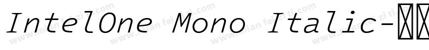 IntelOne Mono Italic字体转换